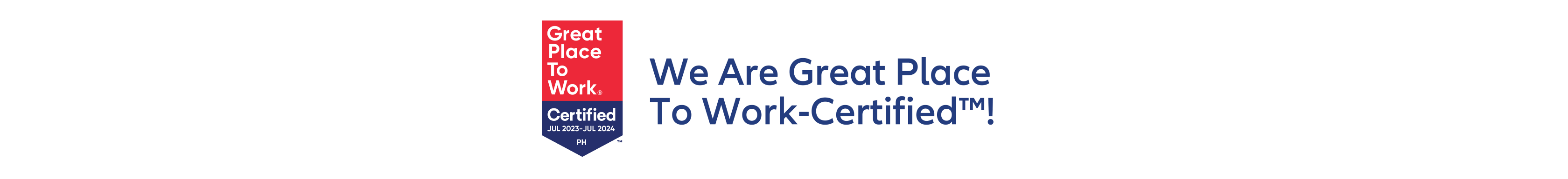 We Are Great Place to Work-Certified